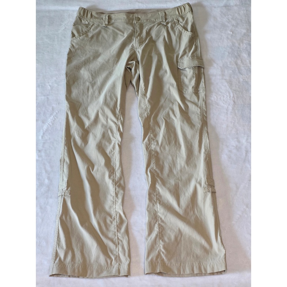 Duluth Trading Co Dry on the Fly Cargo Pants Women 12x31 Tan Khaki Hiking Work